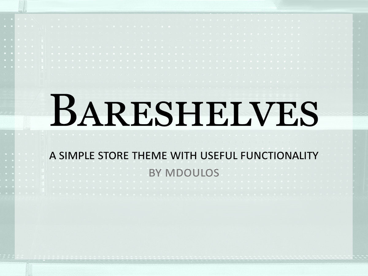 Bareshelves: WooCommerce Theme Image